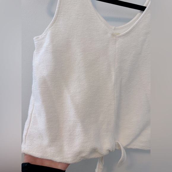 Madewell Texture & Thread Tie-Front Tank Top in White - XS - Picture 10 of 11